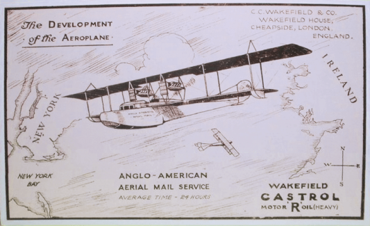 Post Card 1920s Anglo - American Aerial  Mail Service