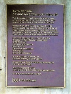 CF-100 Canuck Plaque