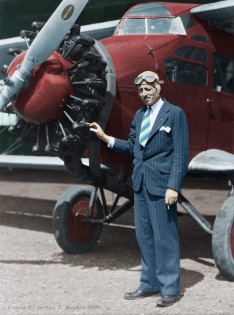 Captain Earl Hand with his Buhl Airsedan May 8, 1930