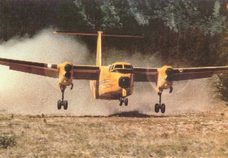 Fig. 3 - Buffalo Operating in the STOL Mode on a Rough Dirt Strip