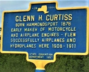 Glenn Curtiss Plaque Hammondsport NY