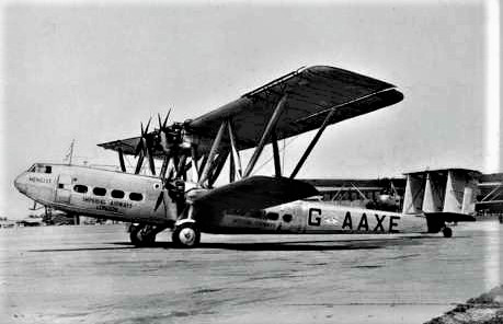 A Handley Page HP42 on the ramp 1920s - Note the wing leading edge slots - A Handley-Page invention and slotted ailerons