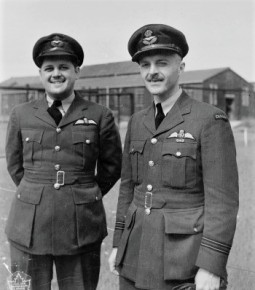 David Hornell (Right) and his co-pilot Bernard Denomy at Wick, Scotland 1944