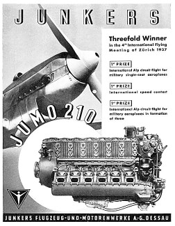Junkers Advertisement Junkers Jumo Engine 1937
