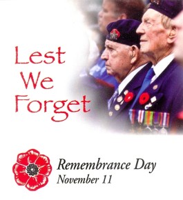 Remembrance Day, November 11