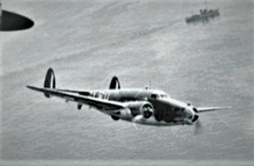 An RCAF Hudson Bomber of The Eastern Air Command over the Gulf of St. Lawrence During WWII