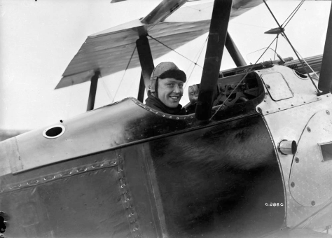Raymond Collishaw in a Camel aircraft