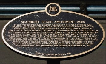 Scarboro Beach Amusement Park Plaque