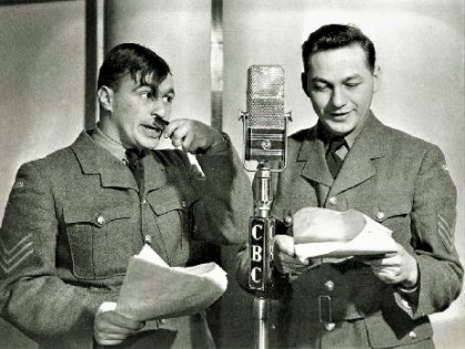 Wayne & Shuster on CBC Radio WWII taking Hitler to task<br>Photo - CBC