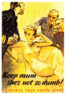 Keep mum - British WWII Poster British WWII Poster - Keep mum, careless tak costa lives