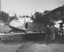 Imperial Airways Cambria Imperial Airways Cambria at Toronto Island Lagoon for Repairs After Landing Accident September 1937 - Photo: Canadian Air & Space Museum
