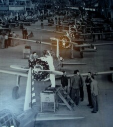 Consolidated Vaultee BT-13 Trainers Consolidated Vaultee BT-13 Trainers on the production line WWII - Consolidated Vaultee Ltd. Downey, California, USA