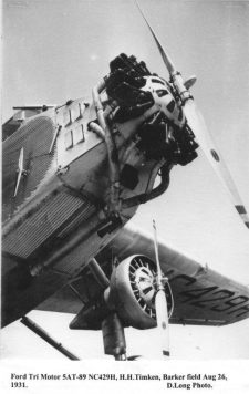 Ford Tri Motor SAT-89 Ford Tri Motor SAT-89 at Barker field Aug. 26, 1931